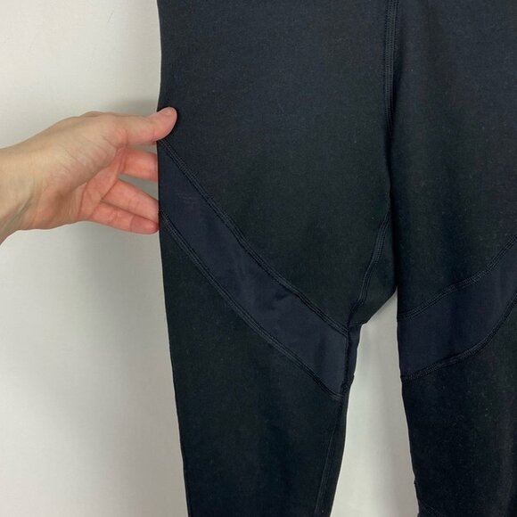 Aerie Mesh Cut Out Black Chill Play Move Leggings High Rise Size Small Short - Picture 6 of 12